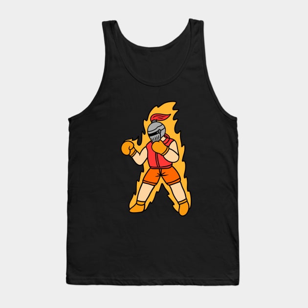 Cool cartoon knight boxing Tank Top by Andrew Hau